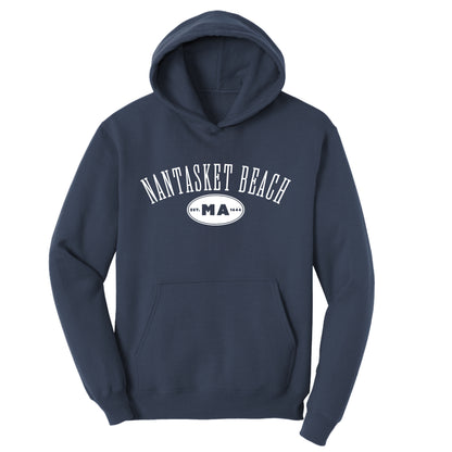Nantasket Beach Heritage Design – Adult Fleece Hoodie - Hull, MA