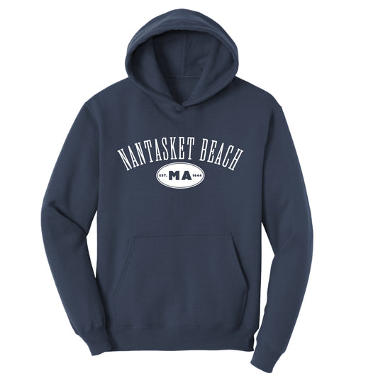 Nantasket Beach Heritage Design – Adult Fleece Hoodie - Hull, MA