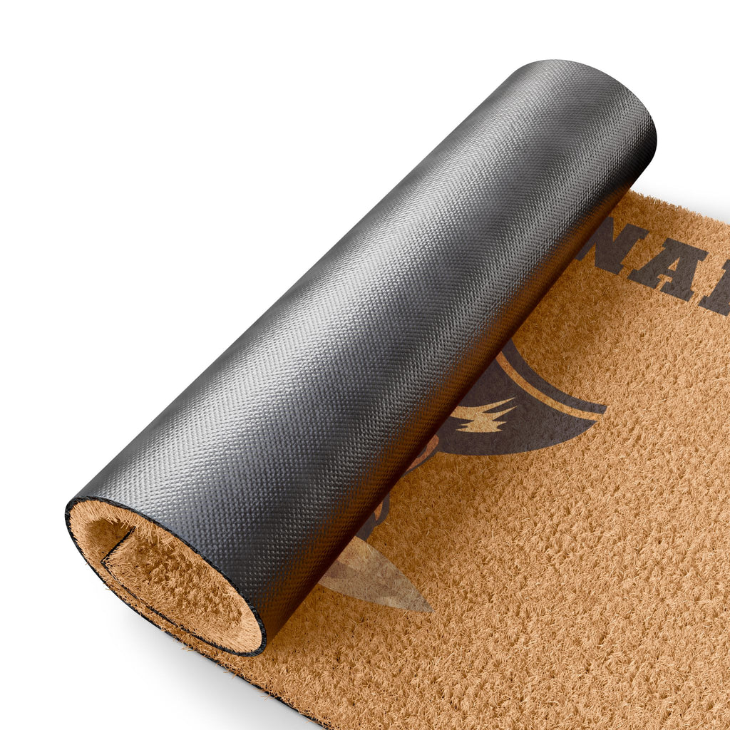 Personalized Hull Pirates Doormat — Custom Name Welcome Mat with Tough Coir Backing