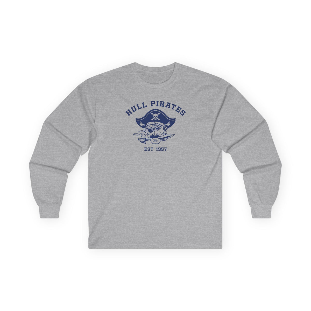 Vintage Hull Pirates - Adult Cotton Long Sleeve T-Shirt