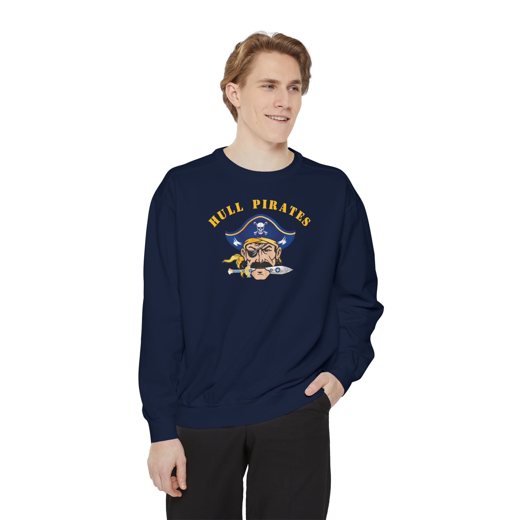 Hull Pirates - Adult Garment Dyed Sweatshirt - Comfort Colors Brand