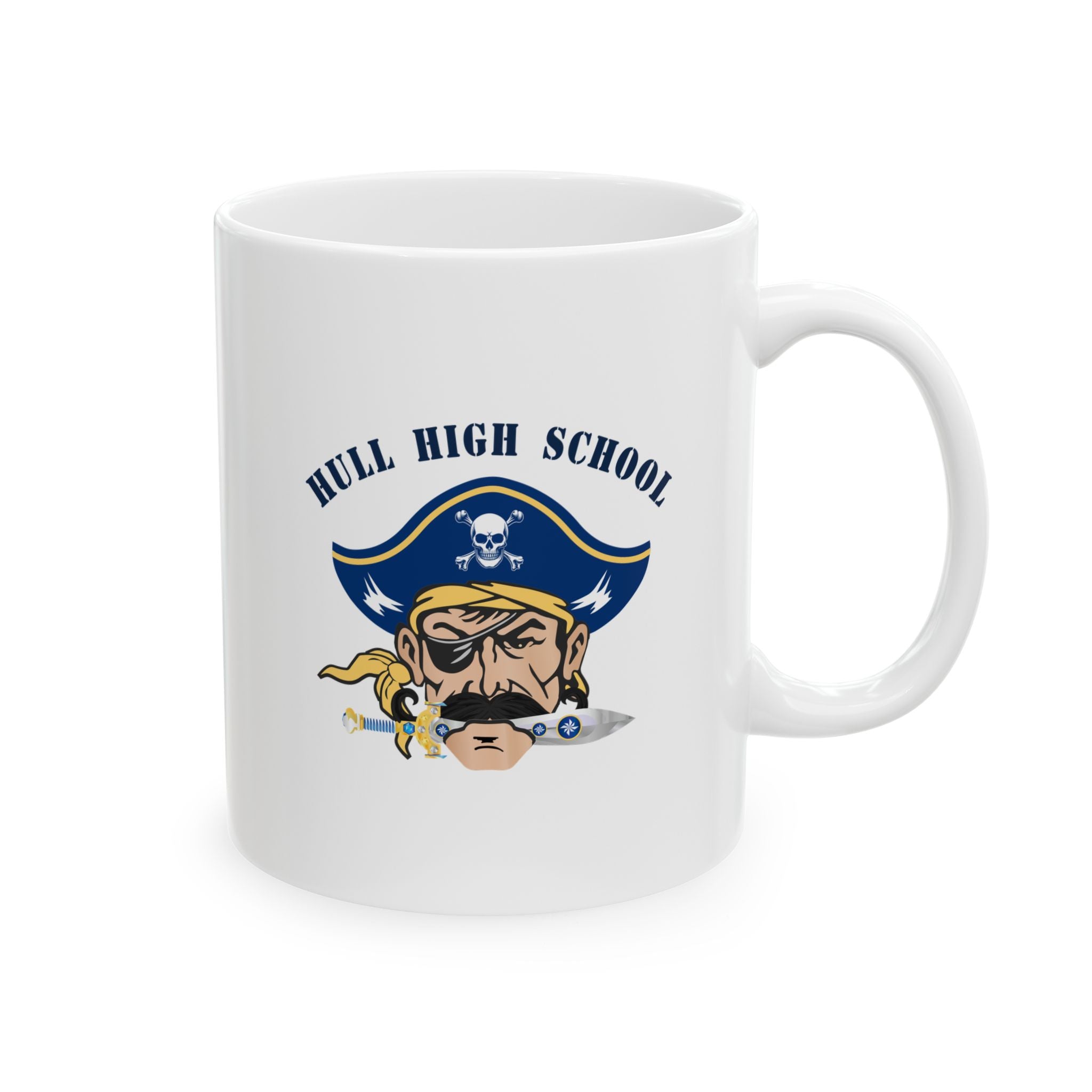 Hull High School - Hull Pirates, Ceramic Coffee Mug
