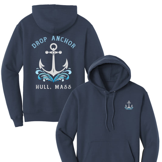 Drop Anchor – Adult Fleece Hoodie - Hull, MA