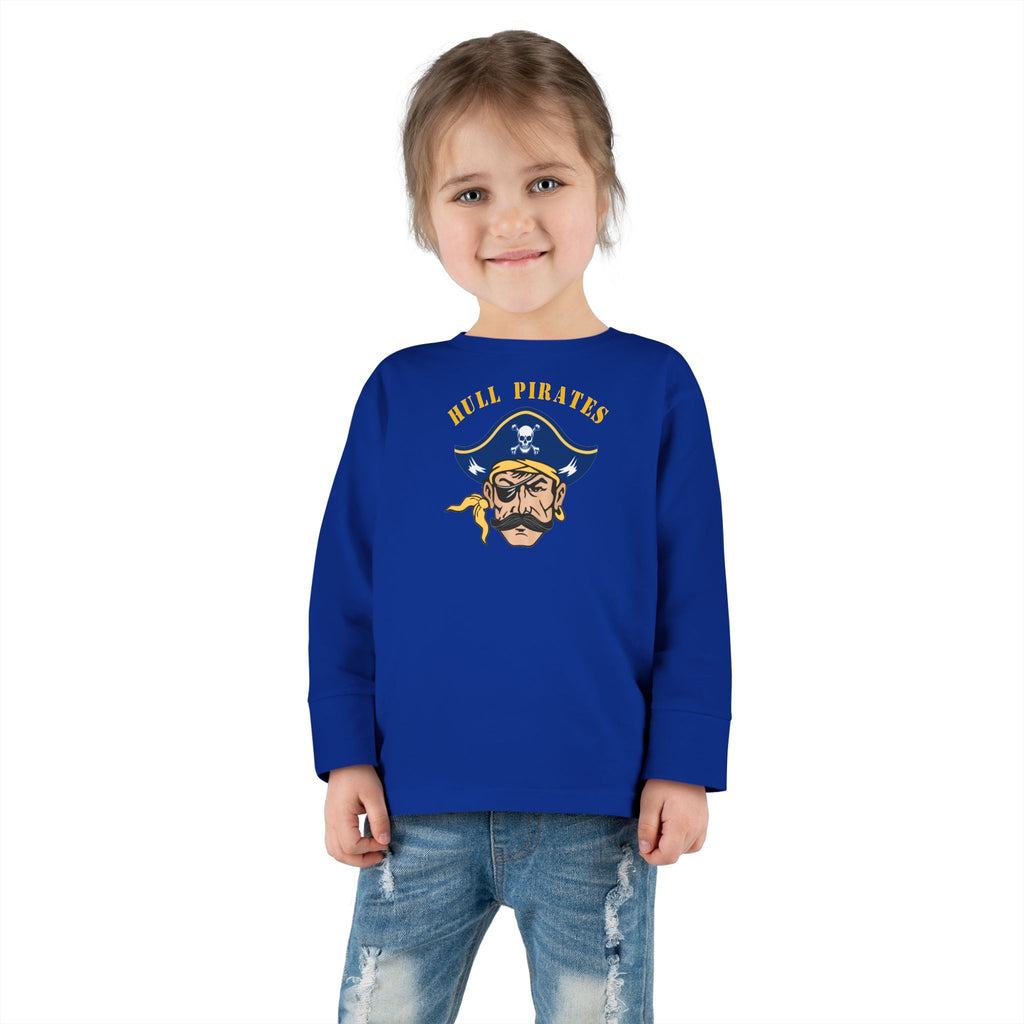 Hull Pirates - Toddler Cotton Long Sleeve T-Shirt, Name/Number Personalization