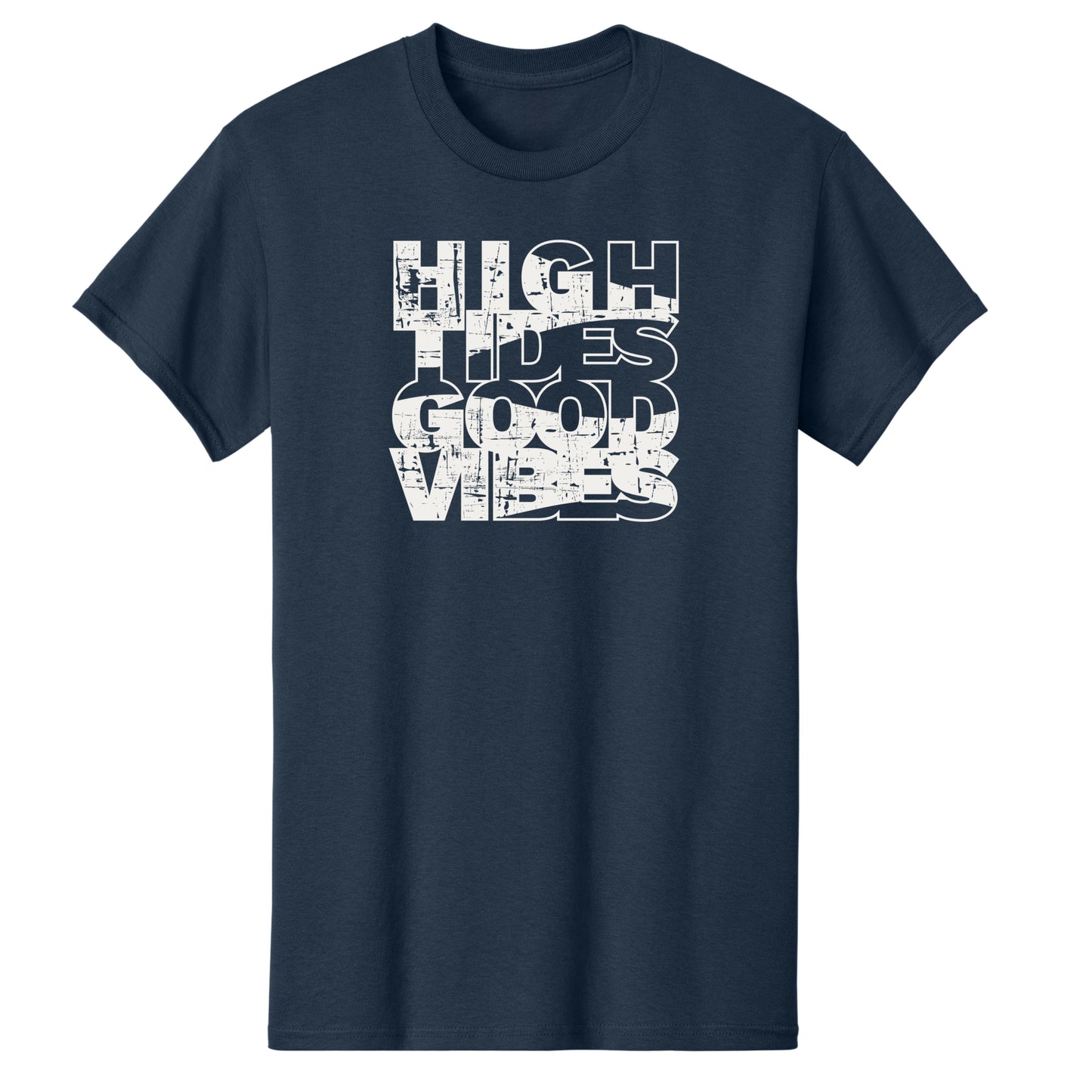High Tides, Good Vibes – Adult Cotton T-Shirt