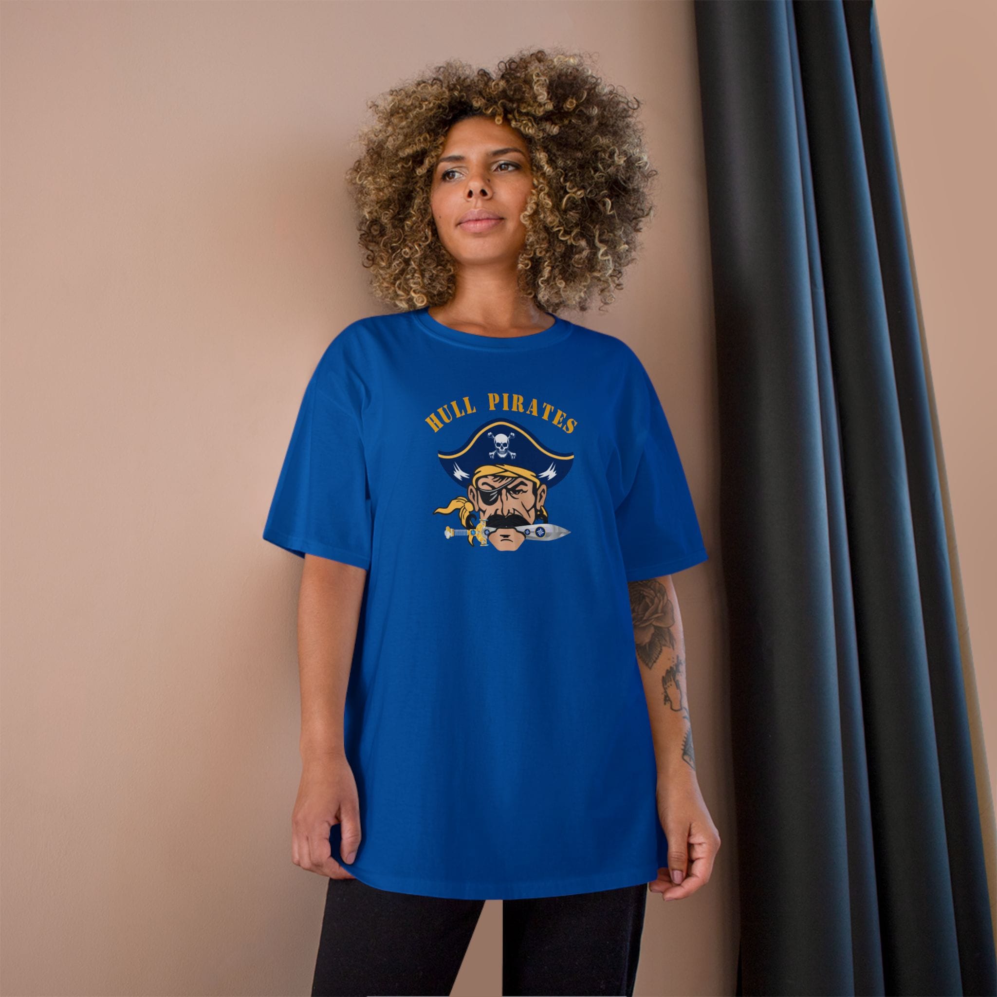 Hull Pirates – Champion Adult Cotton T‑Shirt, Optional Name/Number Personalization