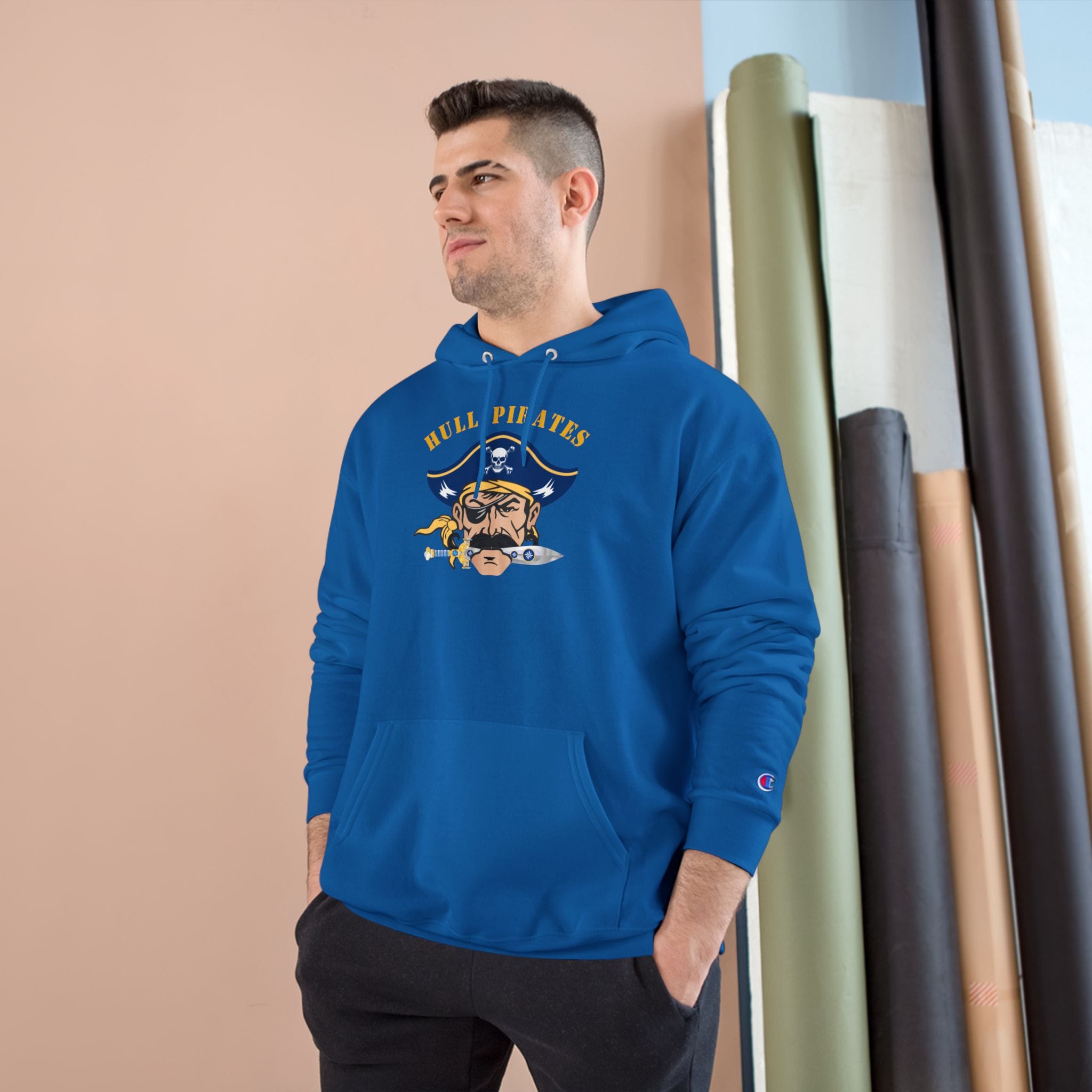 Hull Pirates - Champion Adult Fleece Pullover Hoodie, Name/Number Personalization