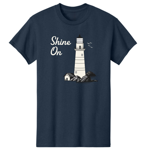Lighthouse, Shine On – Adult Cotton T-Shirt