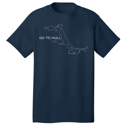 GO TO HULL – Adult Cotton T-Shirt - Hull, MA