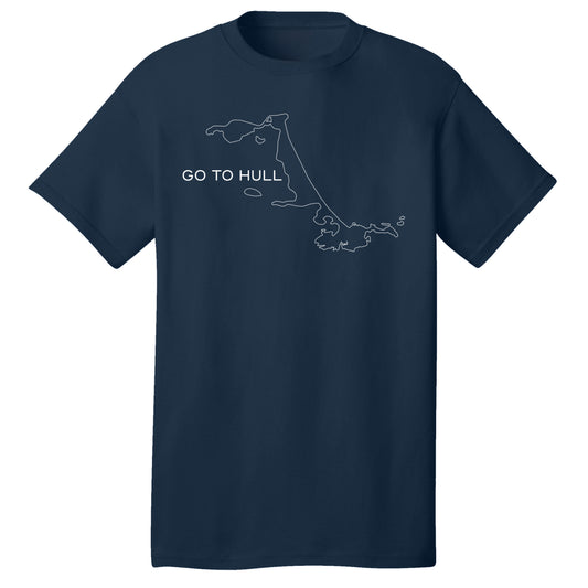 GO TO HULL – Adult Cotton T-Shirt - Hull, MA