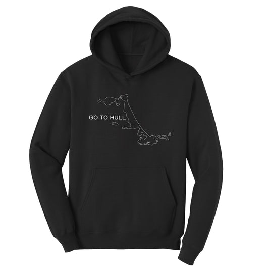 GO TO HULL  – Adult Fleece Hoodie - Hull, MA