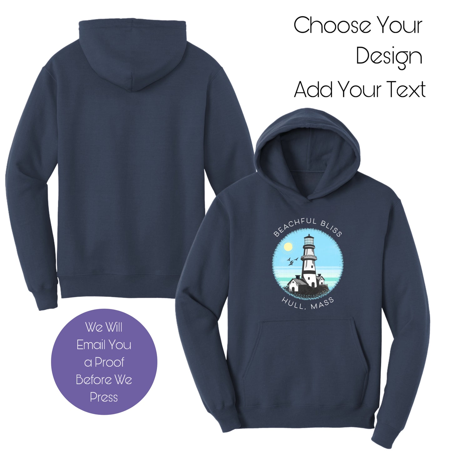 Create Your Own Fleece Hoodie with Our Original Beach Themed Designs