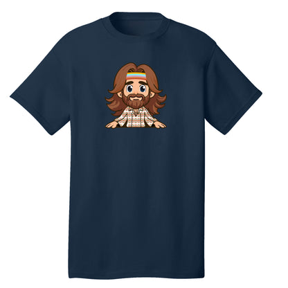 Customizable Happy Hippie Design, 100% Cotton Tee
