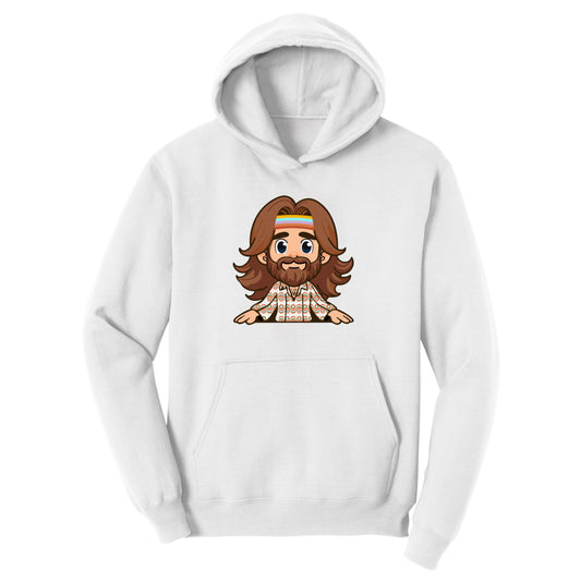 Customizable Happy Hippie Design, Fleece Hoodie