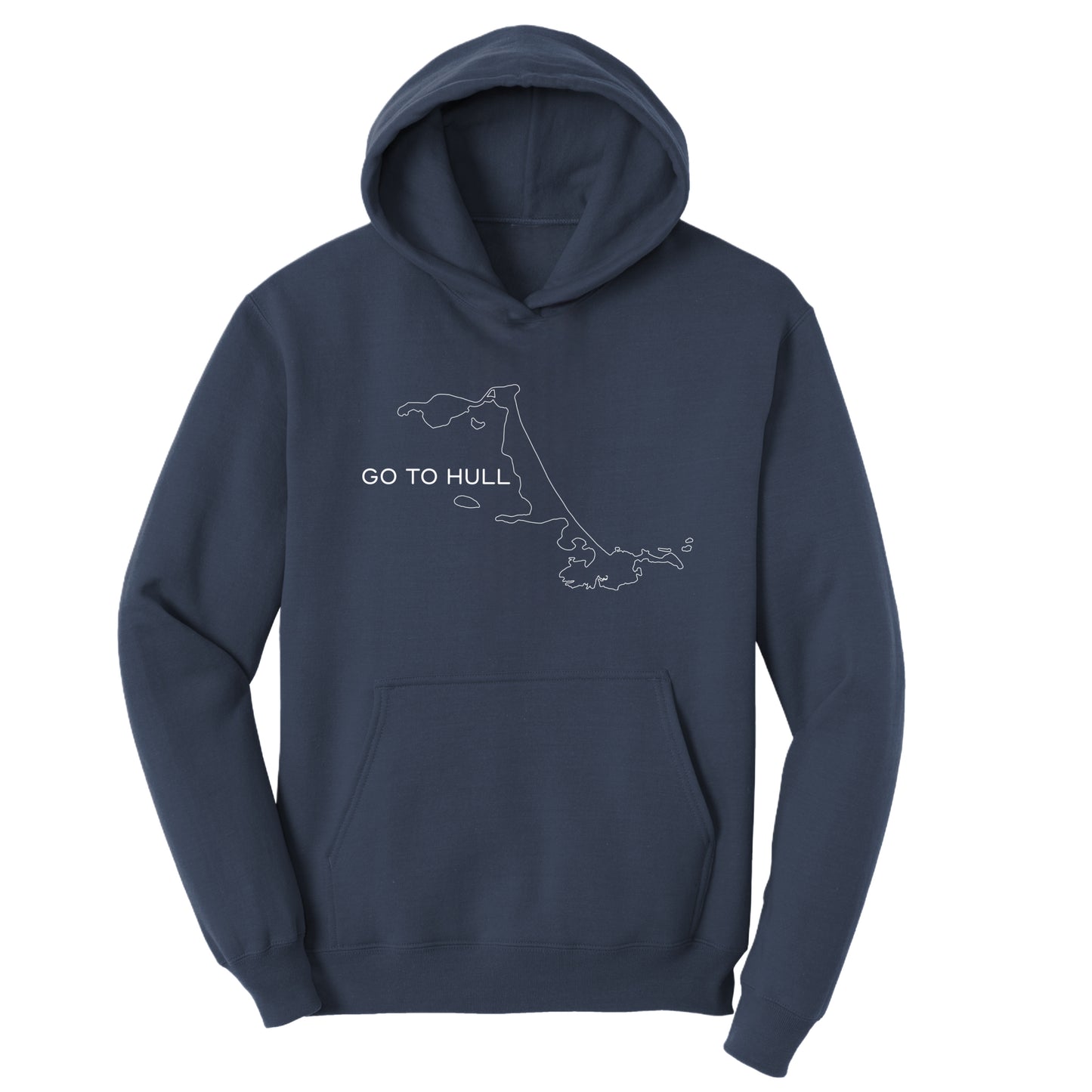 GO TO HULL  – Adult Fleece Hoodie - Hull, MA