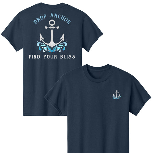 Drop Anchor Find Your Bliss – Adult Cotton T-Shirt