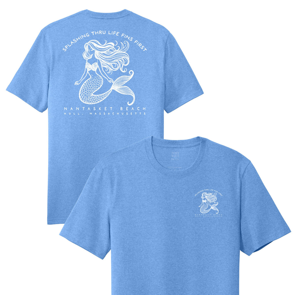 Mermaid Splashing Thru Life - Ladies Cotton Tee — Inventory Clean‑Out