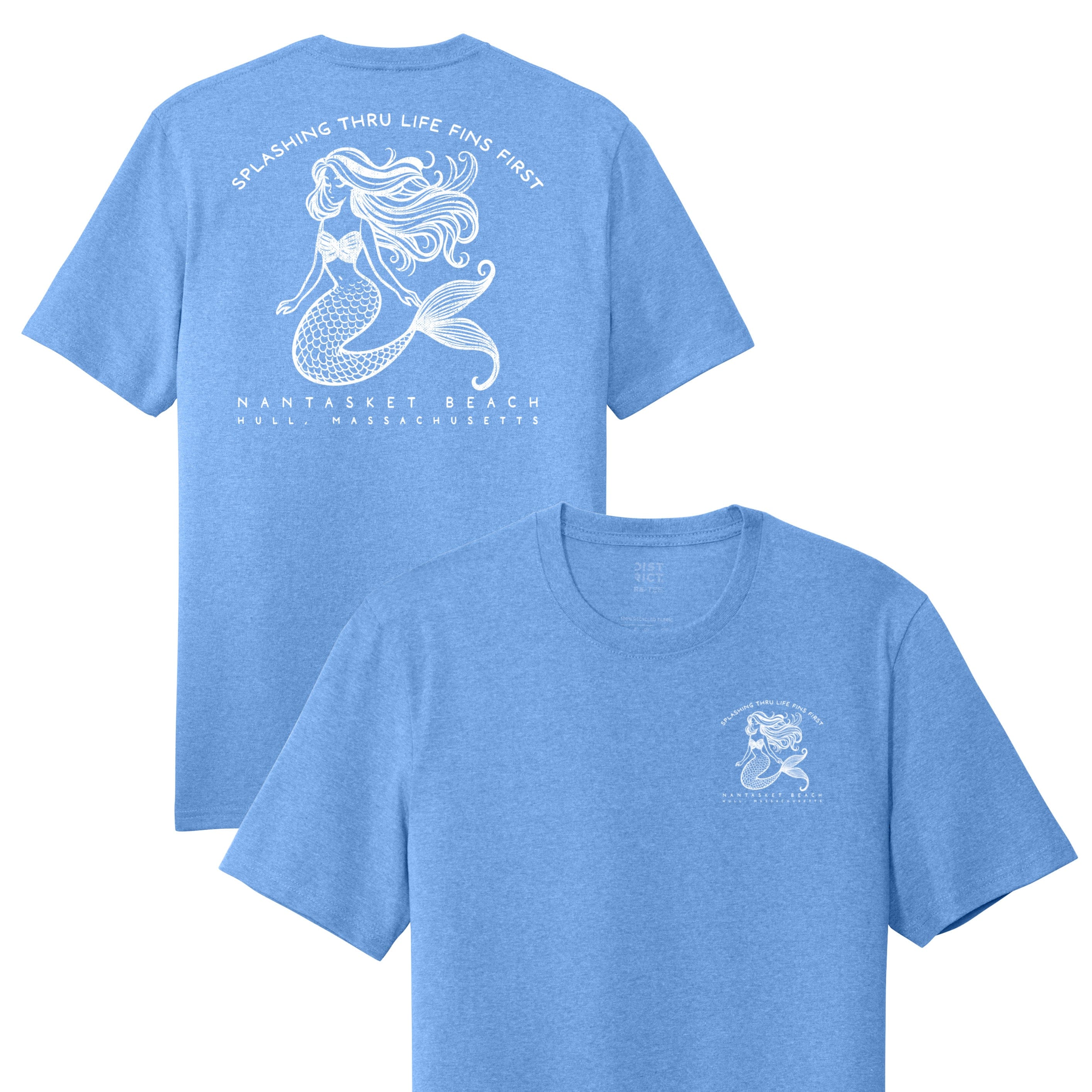 Mermaid Splashing Thru Life - Ladies Cotton Tee — Inventory Clean‑Out