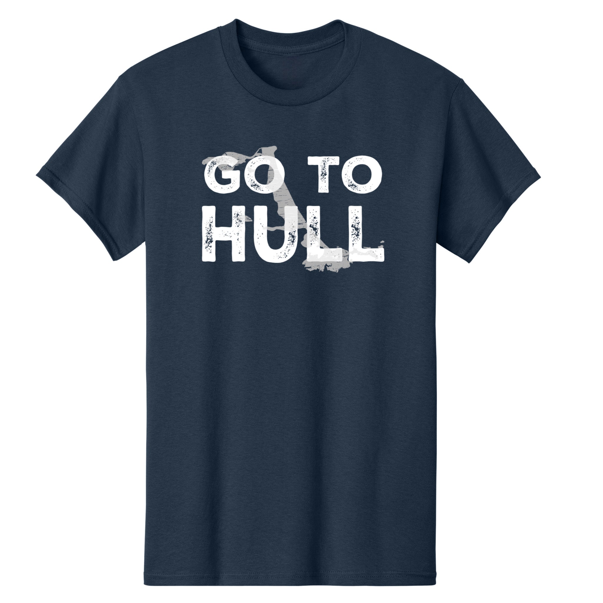 Go To Hull Distressed Map T-Shirt – Funny Massachusetts Tee