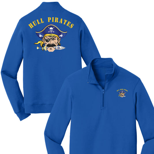 Hull High School - Pirates - Adult Fleece 1/4 Zip Sweatshirt