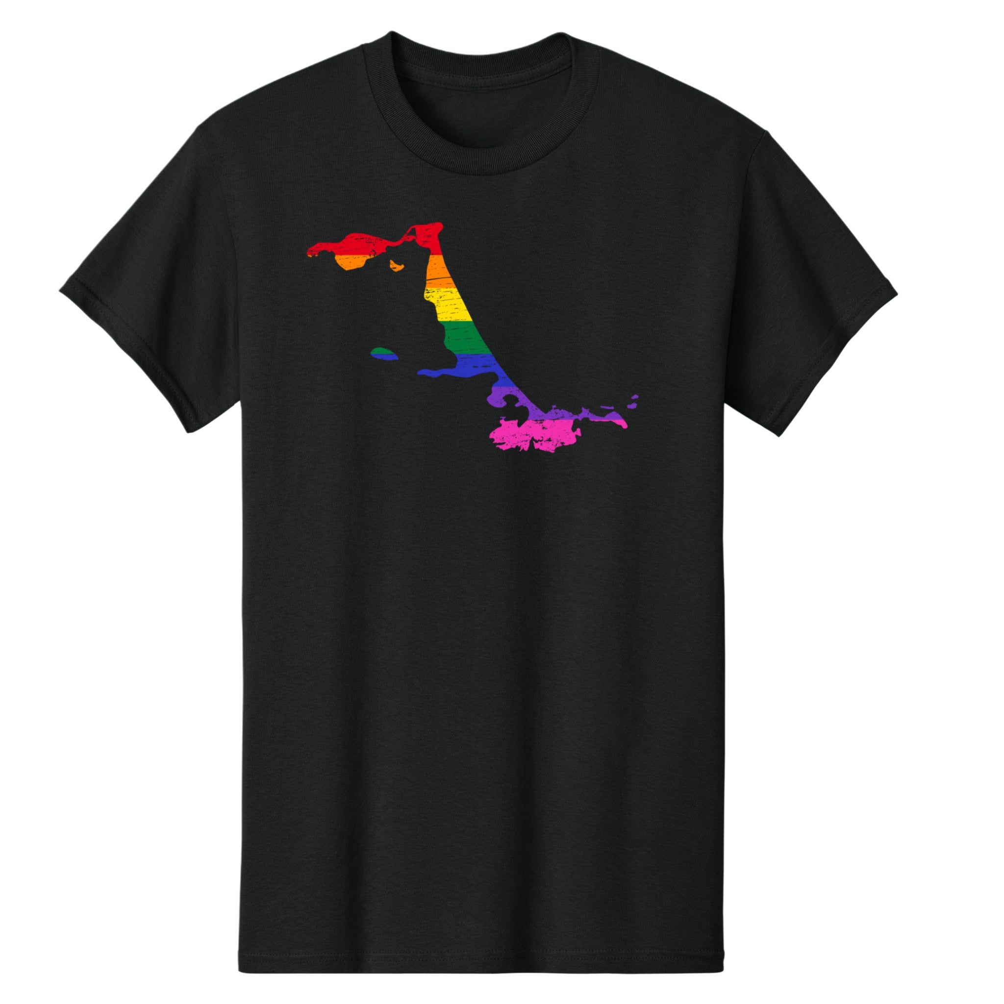 Hull, MA Pride Map, 100% Cotton Adult T-Shirt