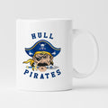 Hull Pirates 15oz Ceramic Mug – White Mug with Blue & Yellow Team Graphic  