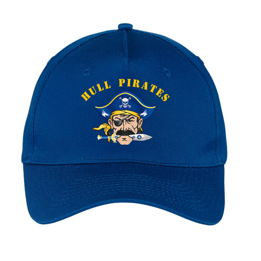 Hull Pirates 5-Panel Cotton Twill Cap – Blue Adjustable Cap with Embroidered Team Logo  