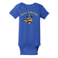 Hull Pirates Infant Cotton Onesie – Blue Bodysuit with Yellow Team Graphic for Babies