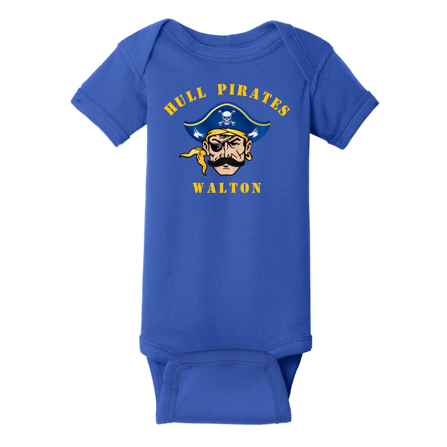 Hull Pirates Personalized Infant Onesie – Blue Bodysuit with Custom Name Option for Babies  