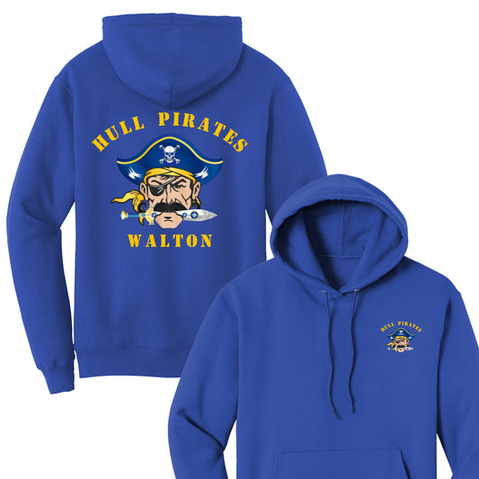 Hull Pirates Personalized Pullover Hoodie – Blue Hoodie with Custom Name OptionS