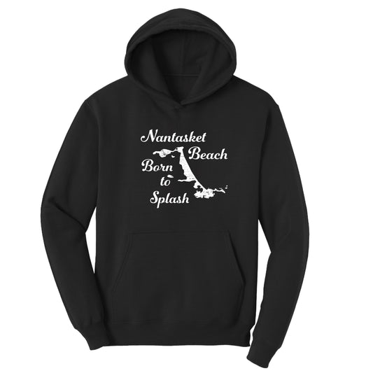 Nantasket Beach Born to Splash – Kids Fleece Hoodie - Hull, MA