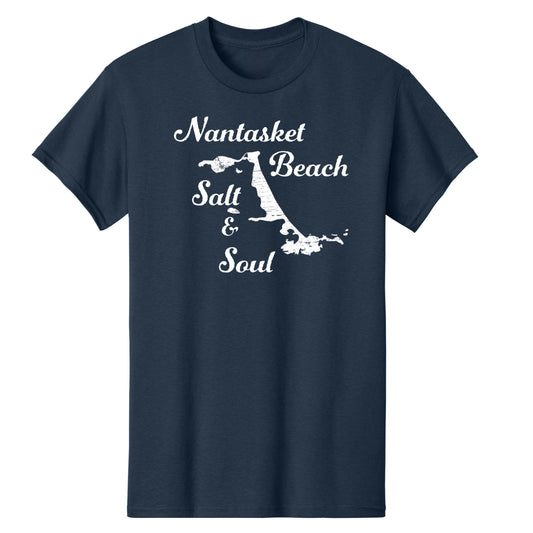 Nantasket Beach Salt & Soul Adult T-Shirt – 100% Cotton, Coastal Comfort  