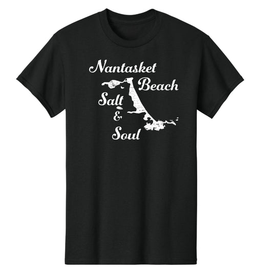 Nantasket Beach Salt & Soul Adult T-Shirt – 100% Cotton, Coastal Comfort  