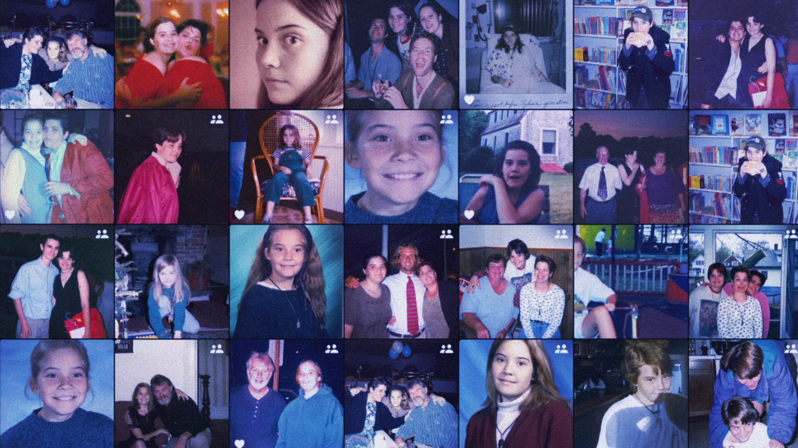 Collage of various family and group photos.