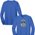 Blue long-sleeve shirt with 'Hull Pirates' logo on a white background