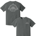 Gray t-shirt with 'St. John the Evangelist Episcopal Church' design on a white background