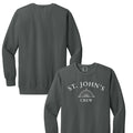 Gray sweatshirt with 'St. John's Crew' text on a white background