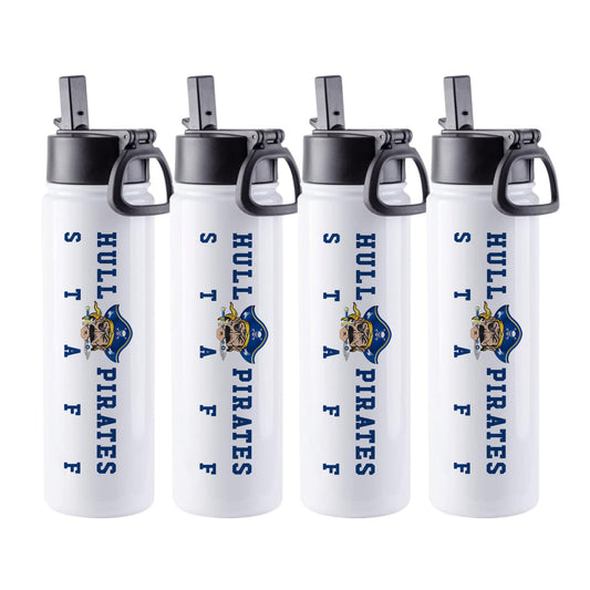 Hull High School - STAFF, 22oz Stainless Steel Water Bottle - Baby Squid Ink