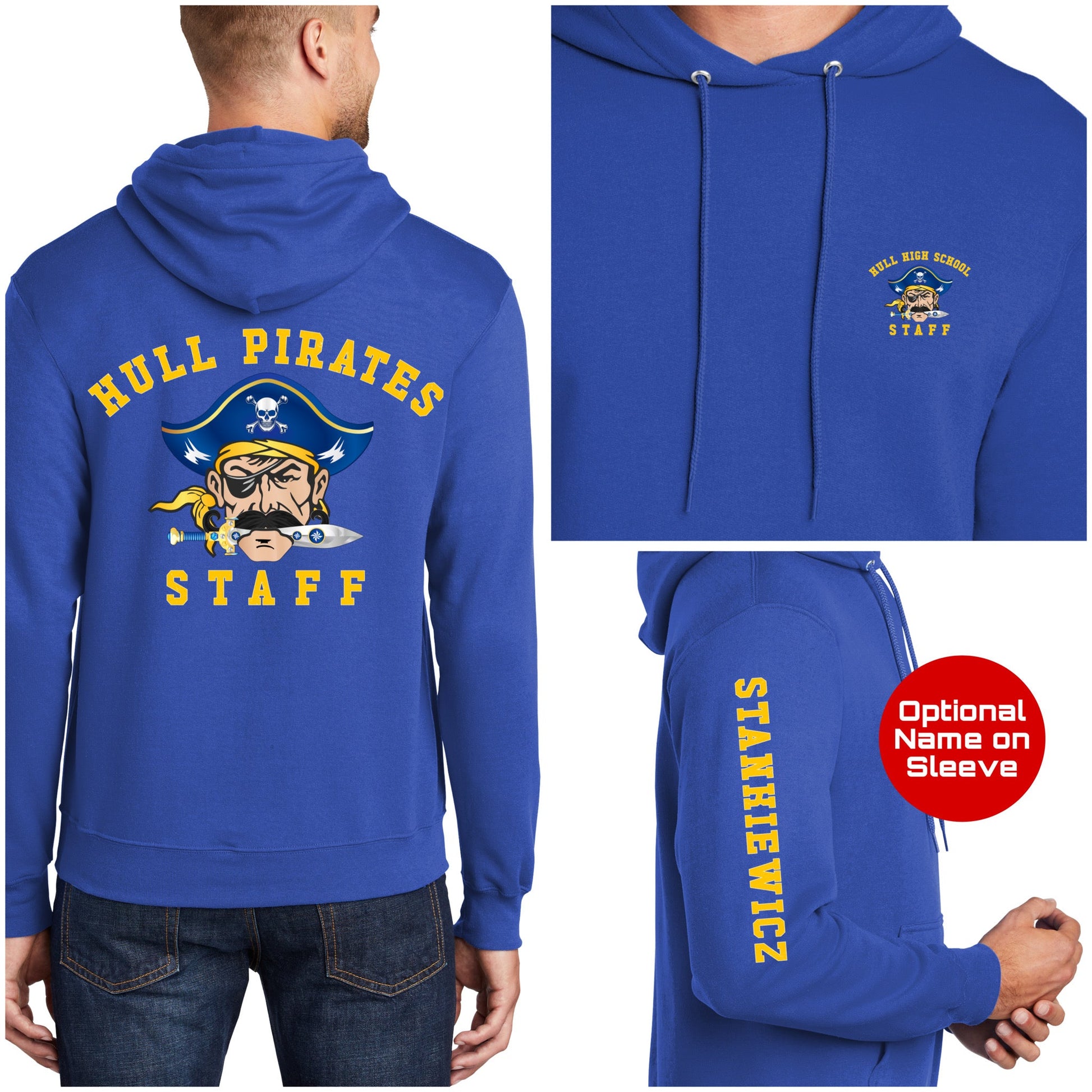 Hull High School - STAFF, Fleece Hoodie - Baby Squid Ink
