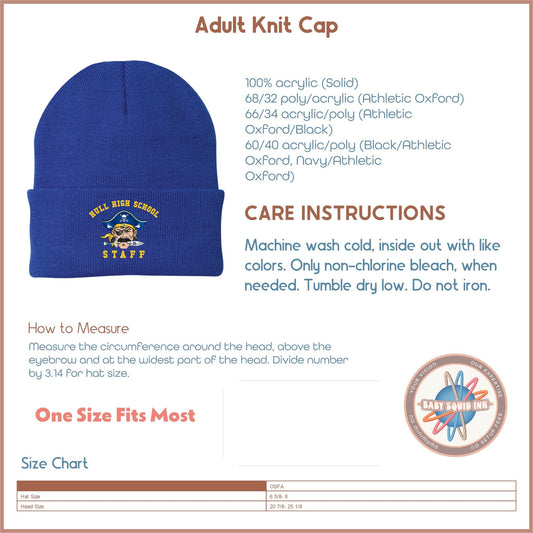 Hull High School - STAFF, Knit Cap with Cuff - Baby Squid Ink