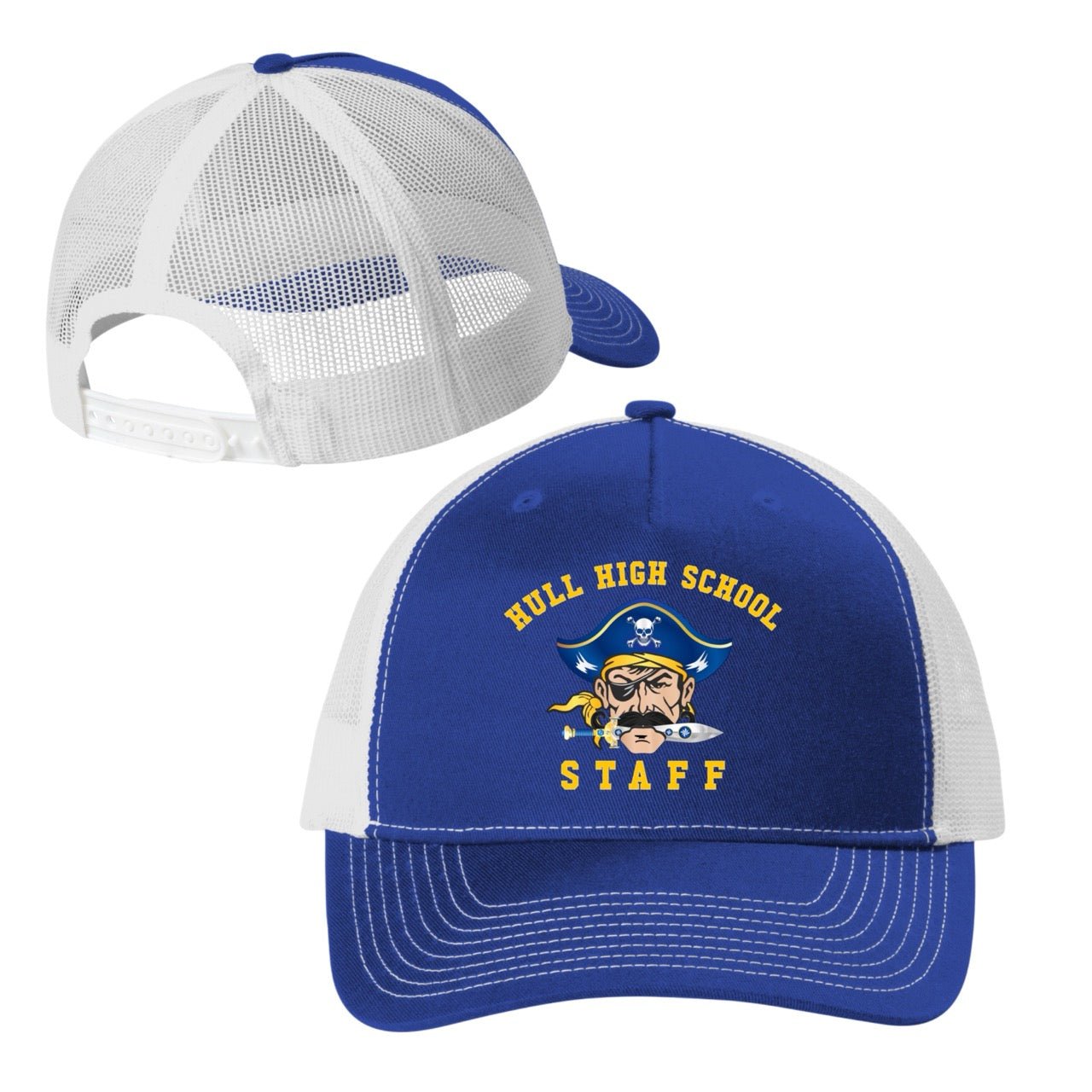 Hull High School - STAFF, Snap Back Trucker Hat - Baby Squid Ink