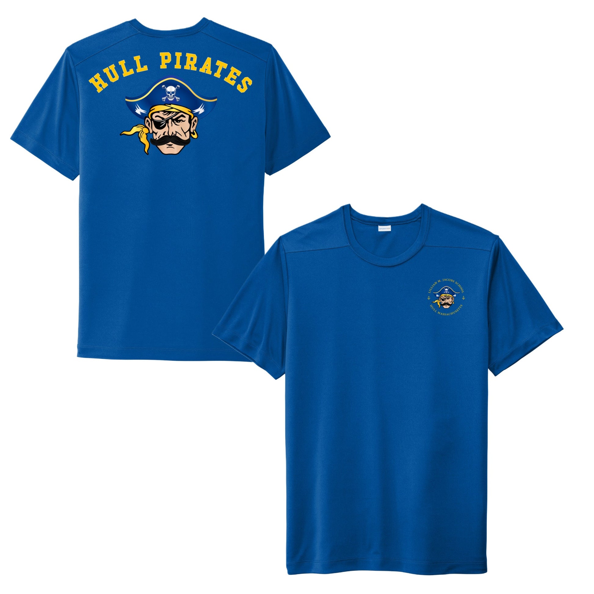 Lillian M. Jacobs School, Adult UV Performance Short Sleeve Tee - Baby Squid Ink