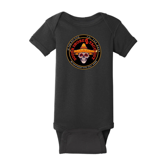 South Shore Taco, Infant Cotton Onesie - Baby Squid Ink
